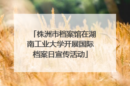 株洲市档案馆在湖南工业大学开展国际档案日宣传活动