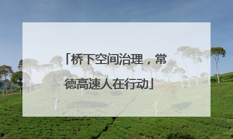 桥下空间治理，常德高速人在行动