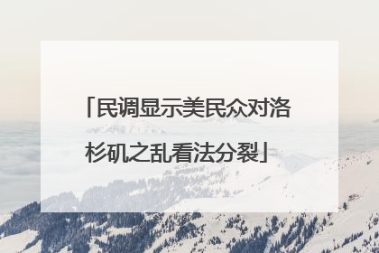 民调显示美民众对洛杉矶之乱看法分裂