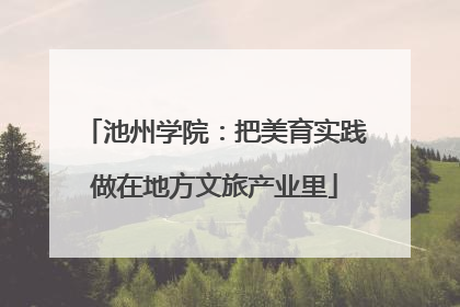 池州学院：把美育实践做在地方文旅产业里