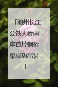 池州长江公铁大桥南岸首片钢桁梁成功吊装