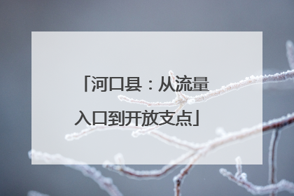 河口县：从流量入口到开放支点