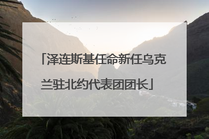 泽连斯基任命新任乌克兰驻北约代表团团长