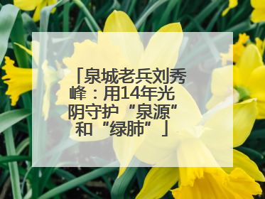 泉城老兵刘秀峰：用14年光阴守护“泉源”和“绿肺”