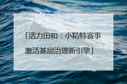 活力田和：小精特赛事激活基层治理新引擎