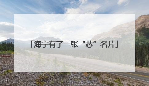 海宁有了一张“芯”名片