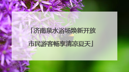 济南泉水浴场焕新开放 市民游客畅享清凉夏天