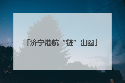 济宁港航“链”出圈