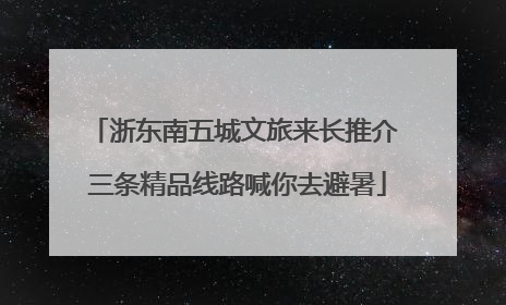 浙东南五城文旅来长推介 三条精品线路喊你去避暑