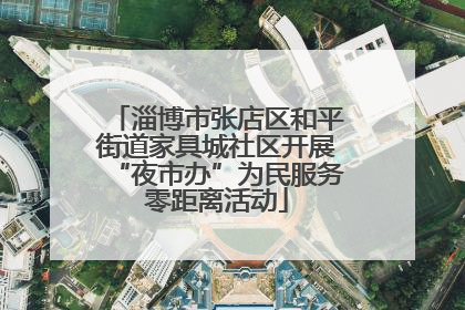 淄博市张店区和平街道家具城社区开展“夜市办”为民服务零距离活动