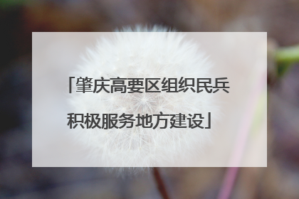 肇庆高要区组织民兵积极服务地方建设