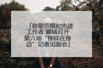 致敬劳模和先进工作者 聊城召开第六场“榜样在身边”记者见面会