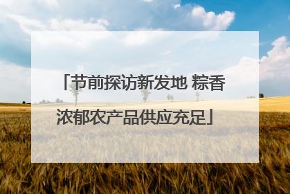 节前探访新发地 粽香浓郁农产品供应充足