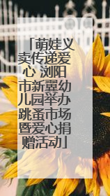 萌娃义卖传递爱心 浏阳市新翼幼儿园举办跳蚤市场暨爱心捐赠活动