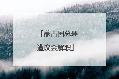 蒙古国总理遭议会解职