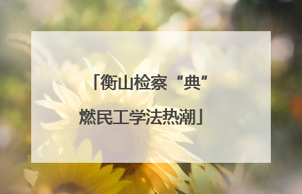 衡山检察“典”燃民工学法热潮