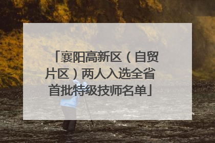 襄阳高新区（自贸片区）两人入选全省首批特级技师名单