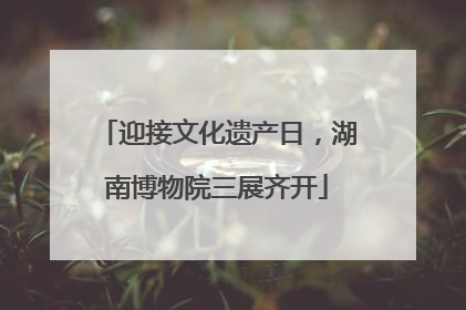 迎接文化遗产日，湖南博物院三展齐开