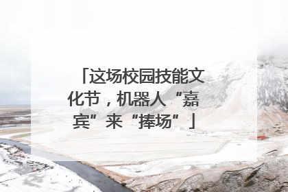 这场校园技能文化节，机器人“嘉宾”来“捧场”