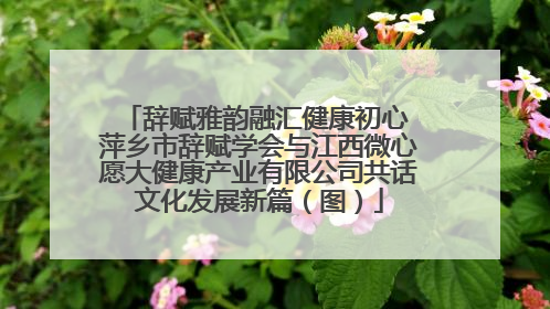 辞赋雅韵融汇健康初心 萍乡市辞赋学会与江西微心愿大健康产业有限公司共话文化发展新篇（图）