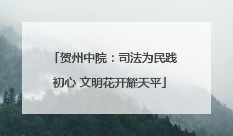 贺州中院：司法为民践初心 文明花开耀天平