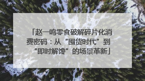 赵一鸣零食破解碎片化消费密码：从“囤货时代”到“即时解馋”的场景革新