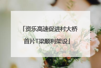 资乐高速促进村大桥首片T梁顺利架设