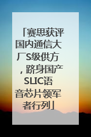赛思获评国内通信大厂S级供方，跻身国产SLIC语音芯片领军者行列