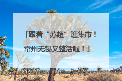 跟着“苏超”逛集市！常州无锡又整活啦！