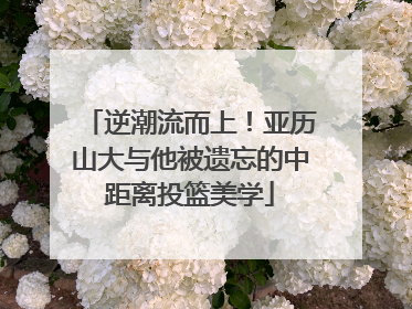 逆潮流而上！亚历山大与他被遗忘的中距离投篮美学