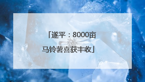 遂平：8000亩马铃薯喜获丰收