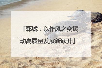 郓城：以作风之变撬动高质量发展新跃升