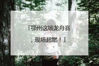 鄂州这场龙舟赛，现场超燃！