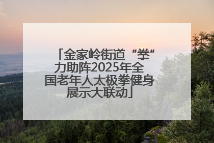 金家岭街道“拳”力助阵2025年全国老年人太极拳健身展示大联动