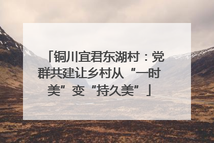 铜川宜君东湖村：党群共建让乡村从“一时美”变“持久美”