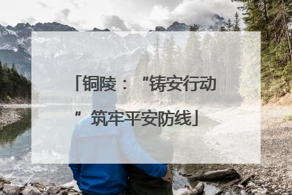 铜陵：“铸安行动”筑牢平安防线