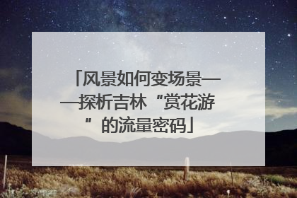 风景如何变场景——探析吉林“赏花游”的流量密码