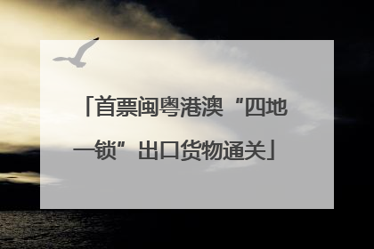 首票闽粤港澳“四地一锁”出口货物通关