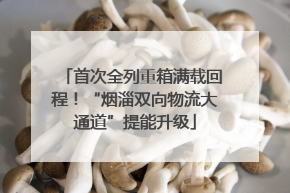 首次全列重箱满载回程！“烟淄双向物流大通道”提能升级
