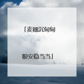 麦穗沉甸甸 粮安稳当当