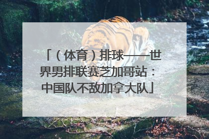 （体育）排球——世界男排联赛芝加哥站：中国队不敌加拿大队