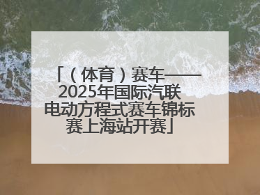 （体育）赛车——2025年国际汽联电动方程式赛车锦标赛上海站开赛