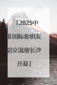 2025中非国际象棋友谊交流赛长沙开幕