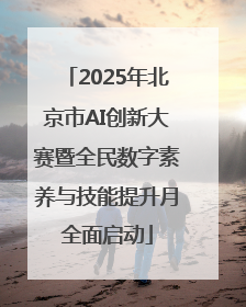 2025年北京市AI创新大赛暨全民数字素养与技能提升月全面启动