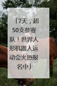 7天，超50支参赛队！世界人形机器人运动会火热报名中