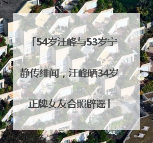 54岁汪峰与53岁宁静传绯闻，汪峰晒34岁正牌女友合照辟谣