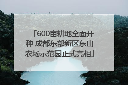 600亩耕地全面开种 成都东部新区东山农场示范园正式亮相