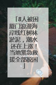 8人被困厦门浪漫海岸线红树林淤泥，潮水还在上涨！当地紧急救援全部脱困